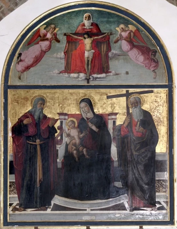 Madonna con Bambino con i ss. Andrea e Giovanni - Chiesa delle Sante Flora e Lucilla (Torrita di Siena)